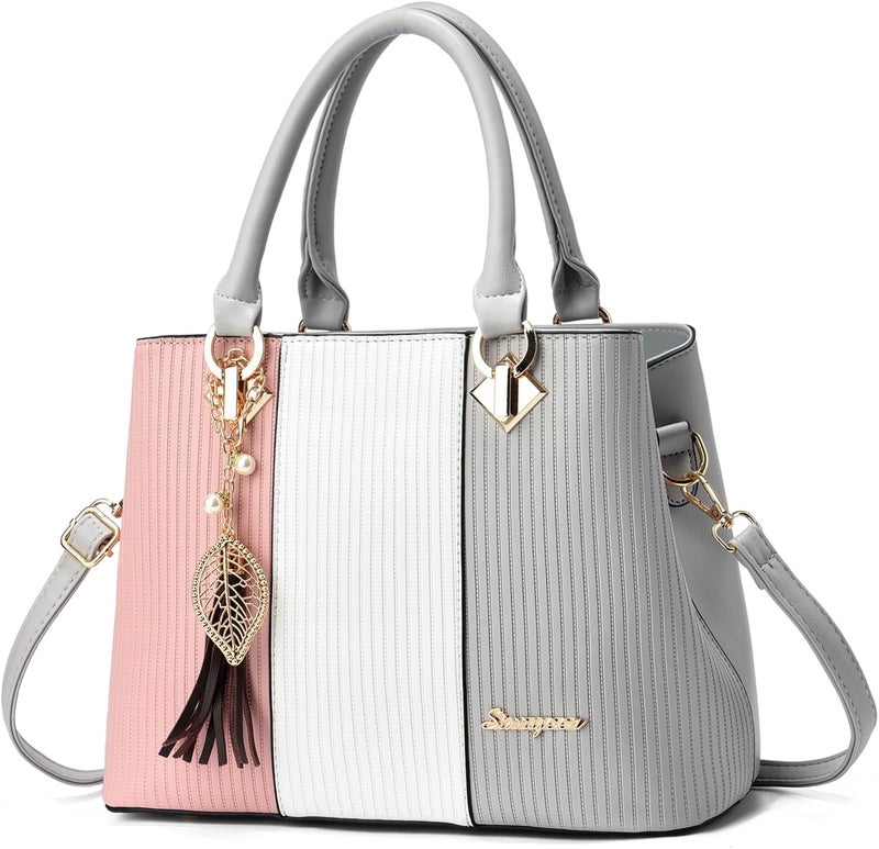 SiMYEER Purses and Handbags for Women Leather Tote Shoulder Bag Medium Satchel Purse Top Handle Bags for Ladies - Image 1